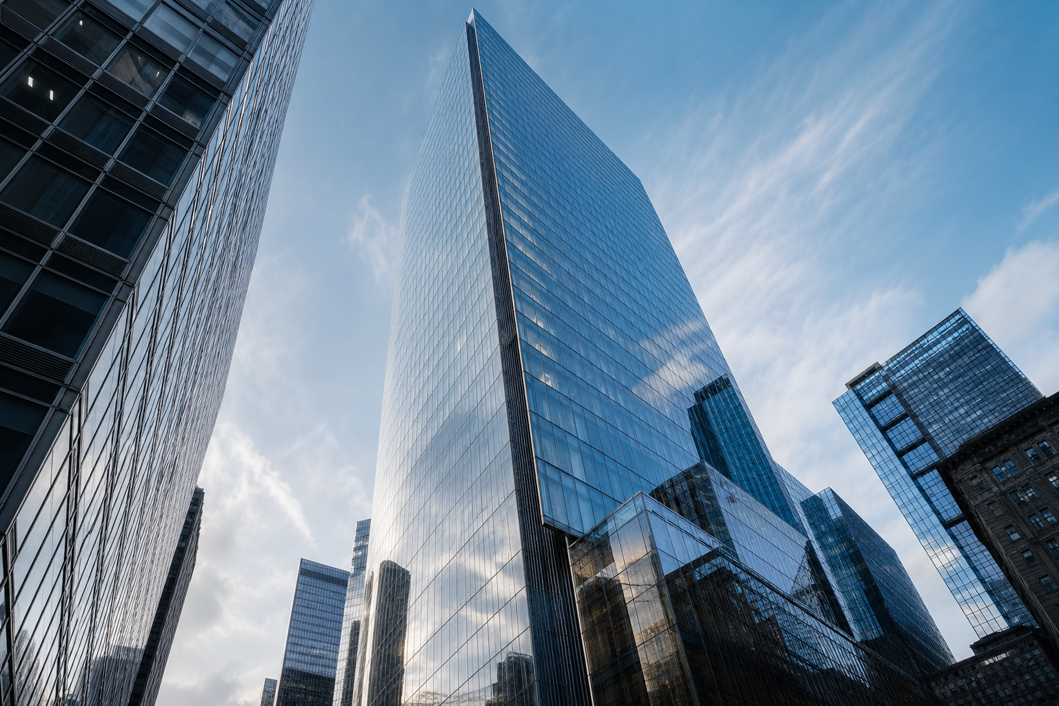 Class A Cambridge office tower — daylight architectural photograph